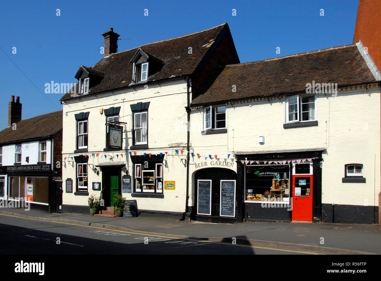 Il White Lion Inn West Castle Street, Bridgnorth, Shropshire, Inghilterra. Foto Stock