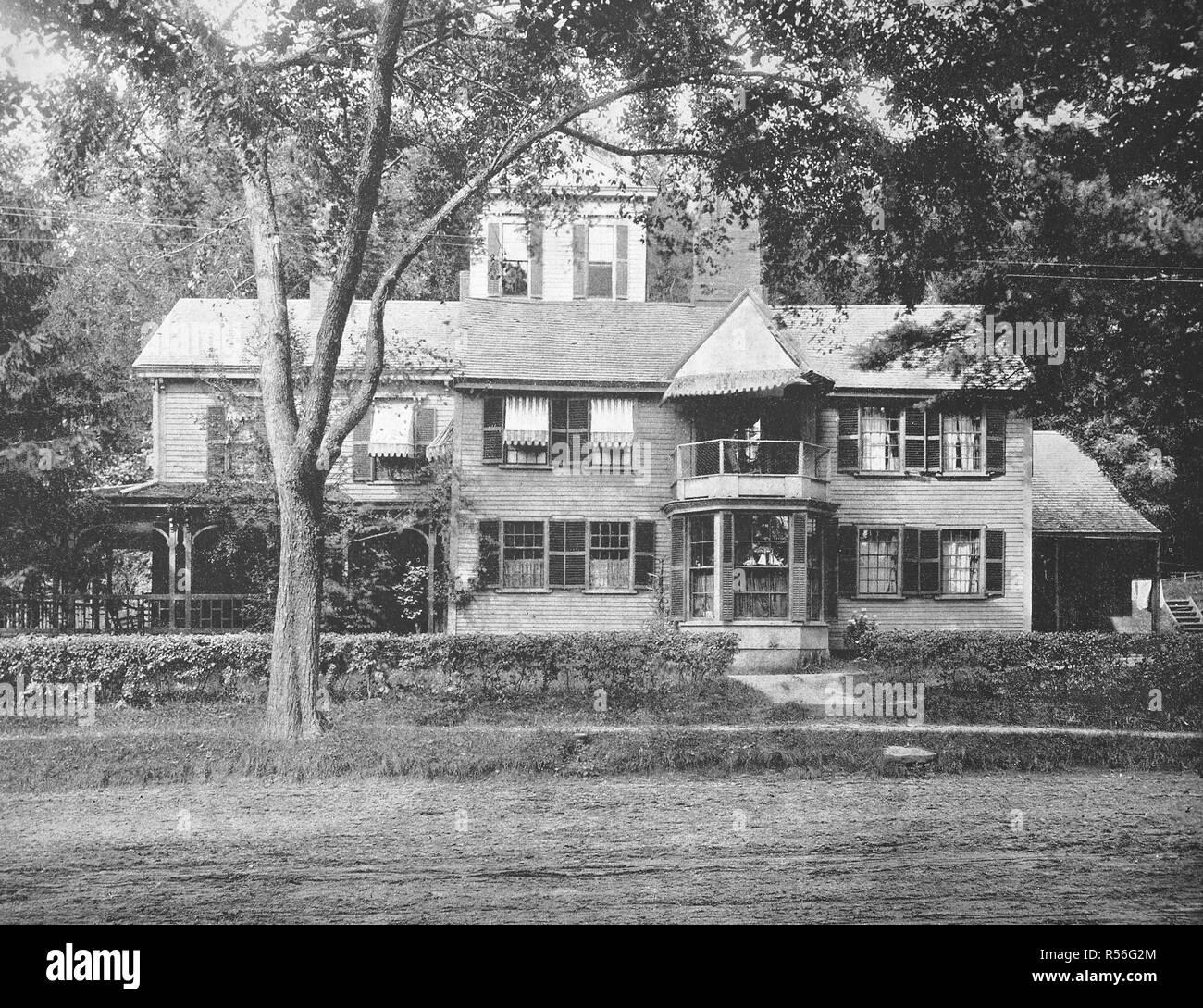 Stato del Massachusetts, il Hawthorn-House presso il villaggio di concordia, la casa di Nathaniel Hawthorne, un romanziere americano Foto Stock