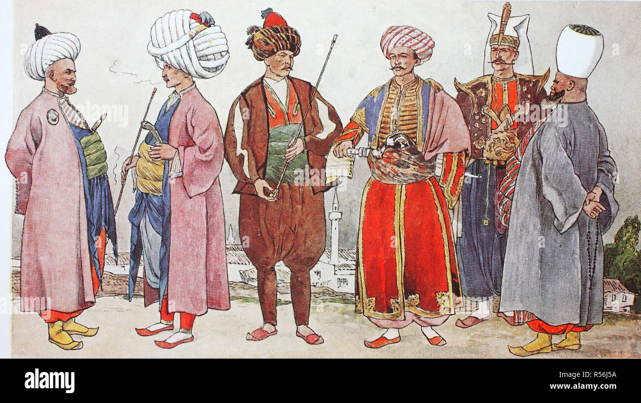 Moda abiti storici, usi e costumi in Turchia dal 1800, 1825, illustrazione,  Turchia Foto stock - Alamy