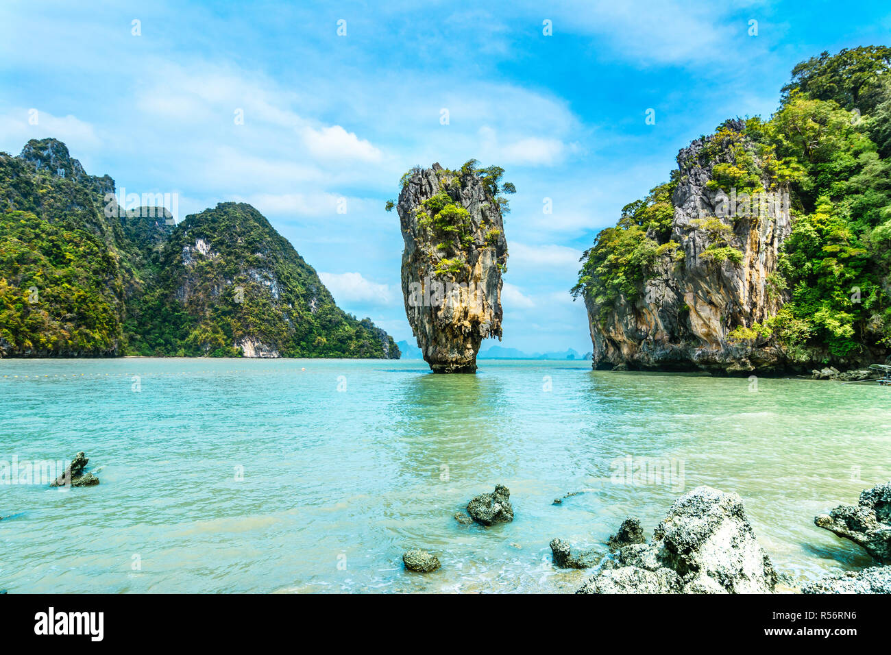 James Bond Tapoo Island-Koh dalla Baia di Phang Nga,Thailandia Foto Stock