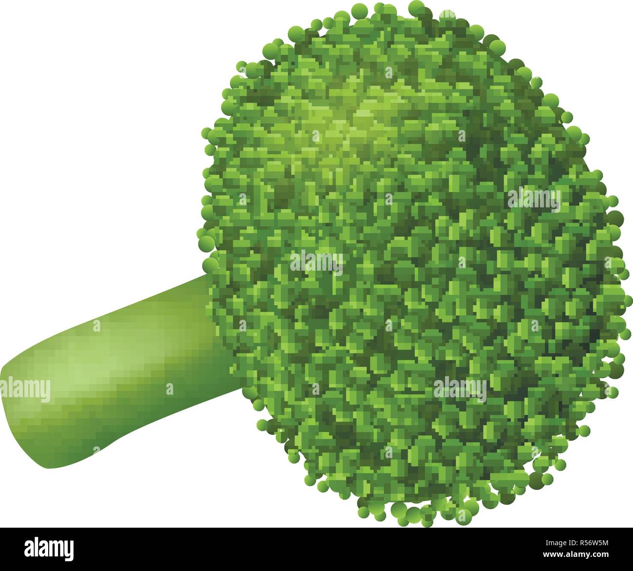 Agriturismo icona di broccoli. Illustrazione realistica di fattoria di broccoli icona vettoriali per il web design Illustrazione Vettoriale