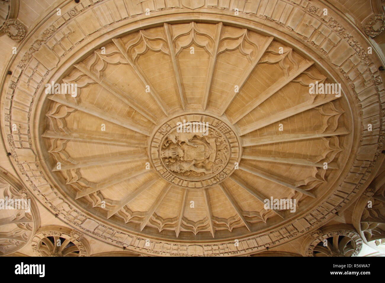 Il soffitto della biblioteca del Regno Unito alla Corte Suprema Foto Stock