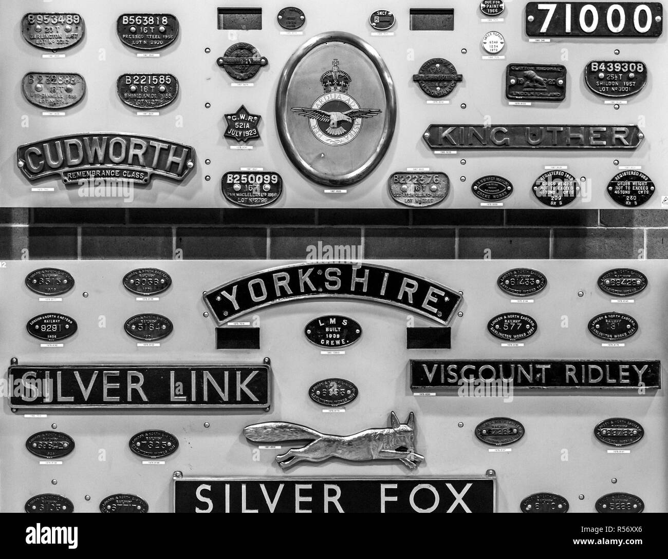 Primi giorni di locomotive a vapore al National Railway Museum. Foto Stock