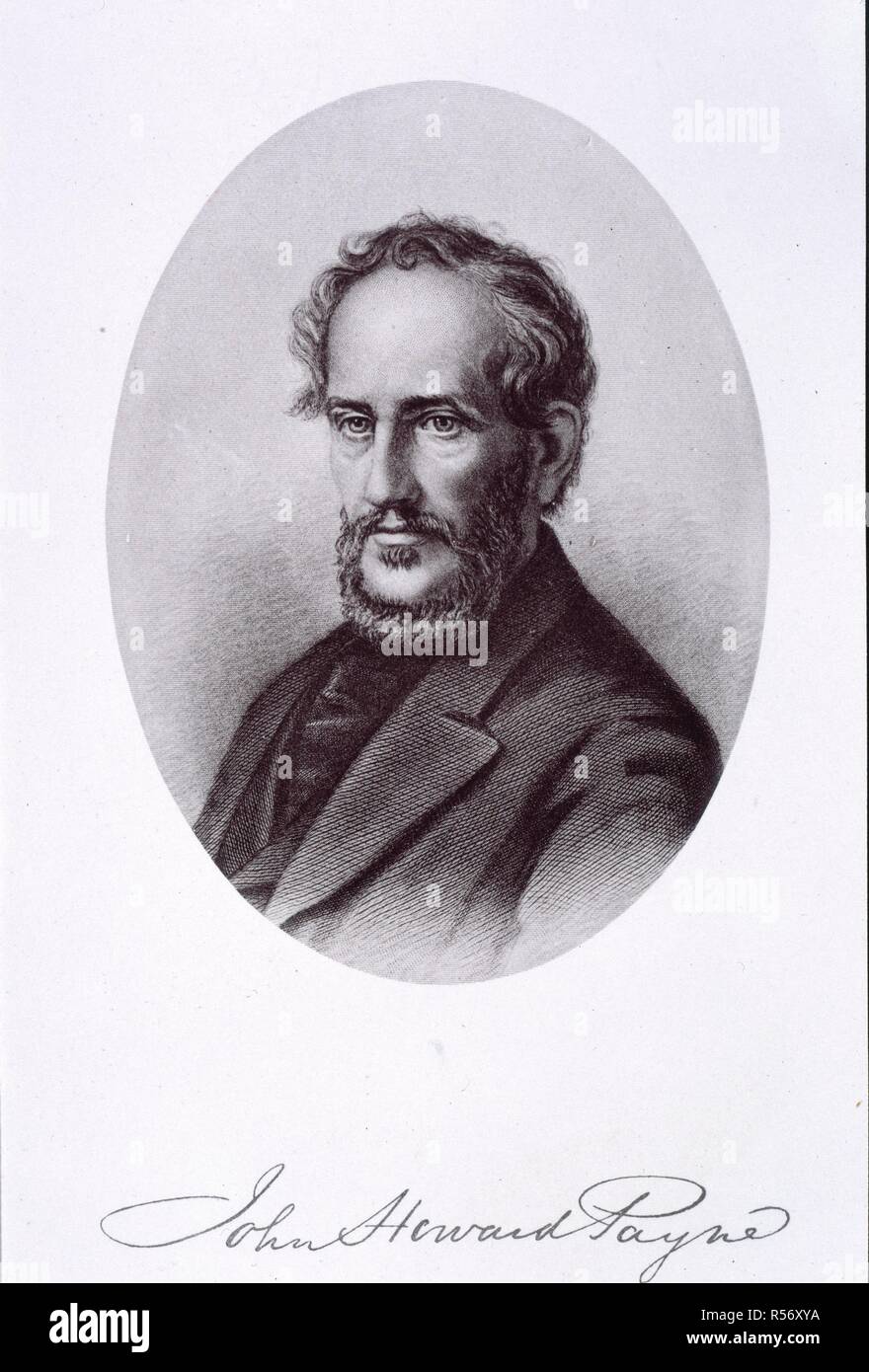 John Howard Payne. John Howard Payne. Un cenni biografici ... Con l. Cupples, Upham & Co.: Boston, 1885. John Howard Payne (1791-1852). Ritratto. Attore americano e drammaturgo. Immagine presa da John Howard Payne. Un cenni biografici con un racconto del distacco dei suoi resti da Tunisi a Washington. Illustrato. Originariamente pubblicato/prodotto in Cupples, Upham & Co.: Boston, 1885. . Fonte: 10880.g.24, frontespizio. Lingua: Inglese. Foto Stock