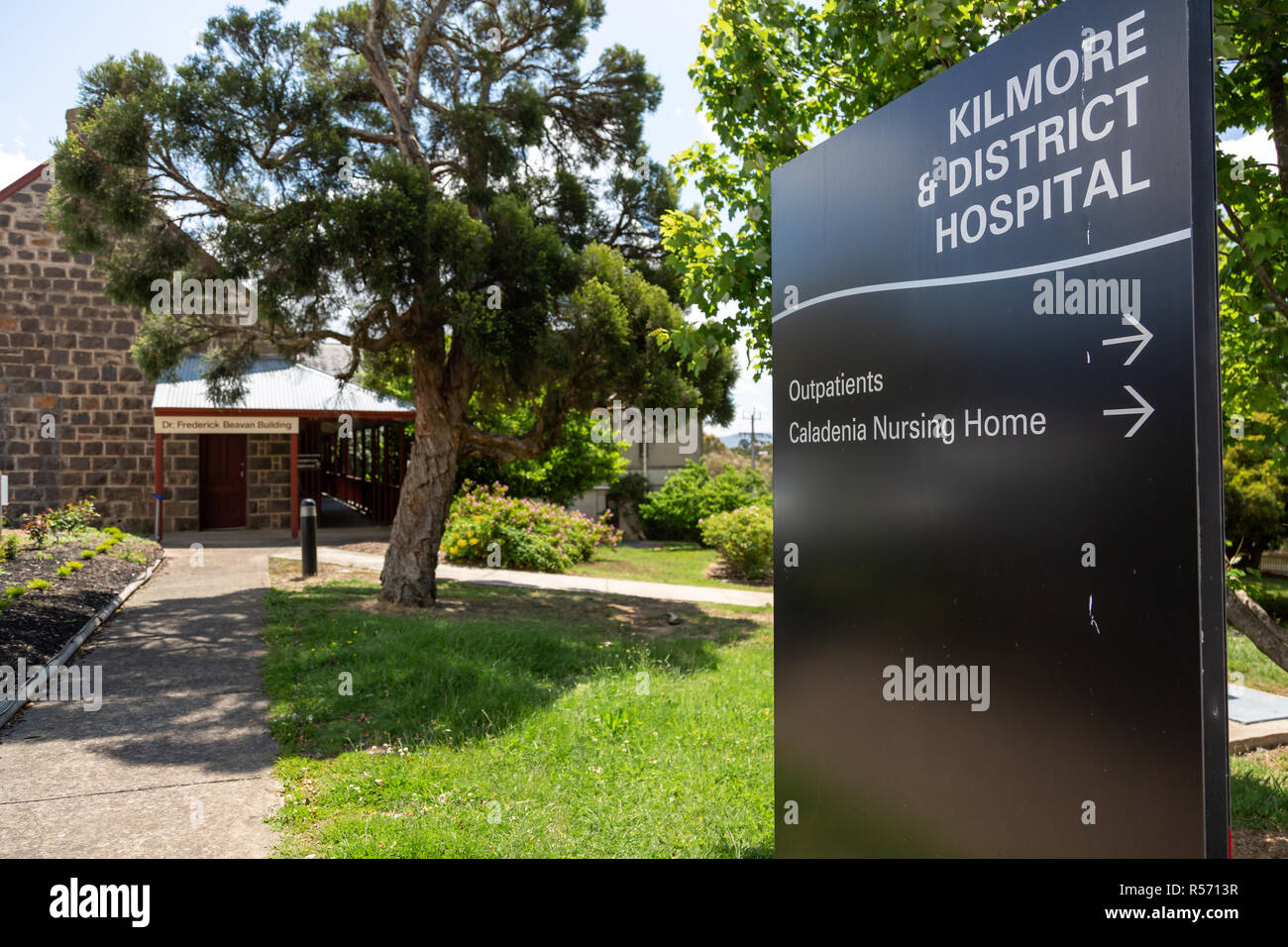 Kilmore & District Hospital segni Foto Stock