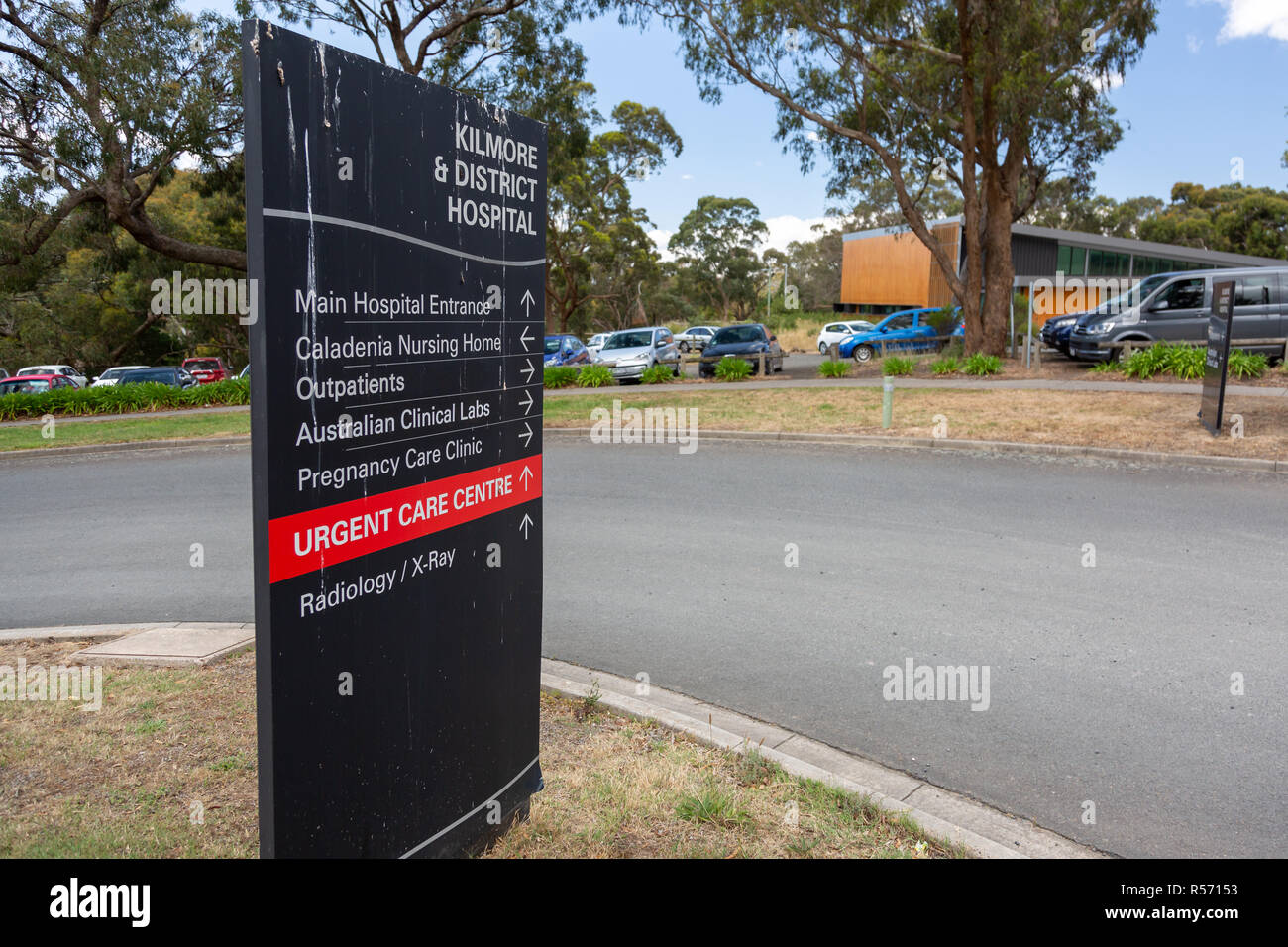 Kilmore & District Hospital segni Foto Stock