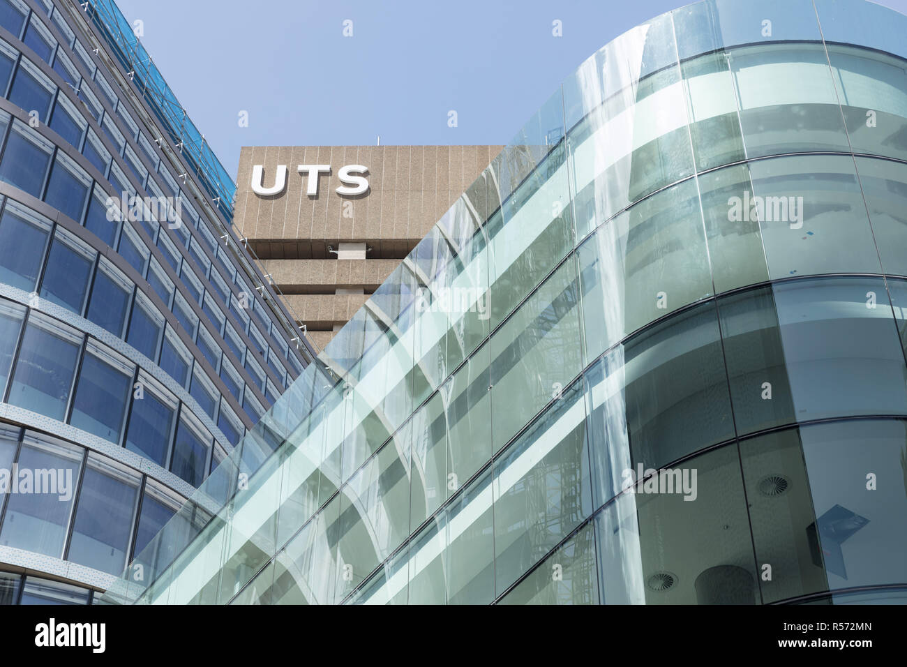 Il nuovo UTS edificio centrale che andranno a formare il mozzo della vita dello studente presso la University of Technology Sydney quando si apre nel 2019 Foto Stock