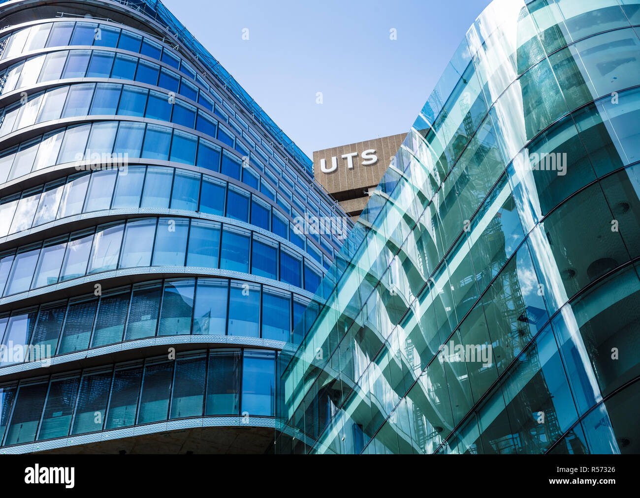 Il nuovo UTS edificio centrale che andranno a formare il mozzo della vita dello studente presso la University of Technology Sydney quando si apre nel 2019 Foto Stock