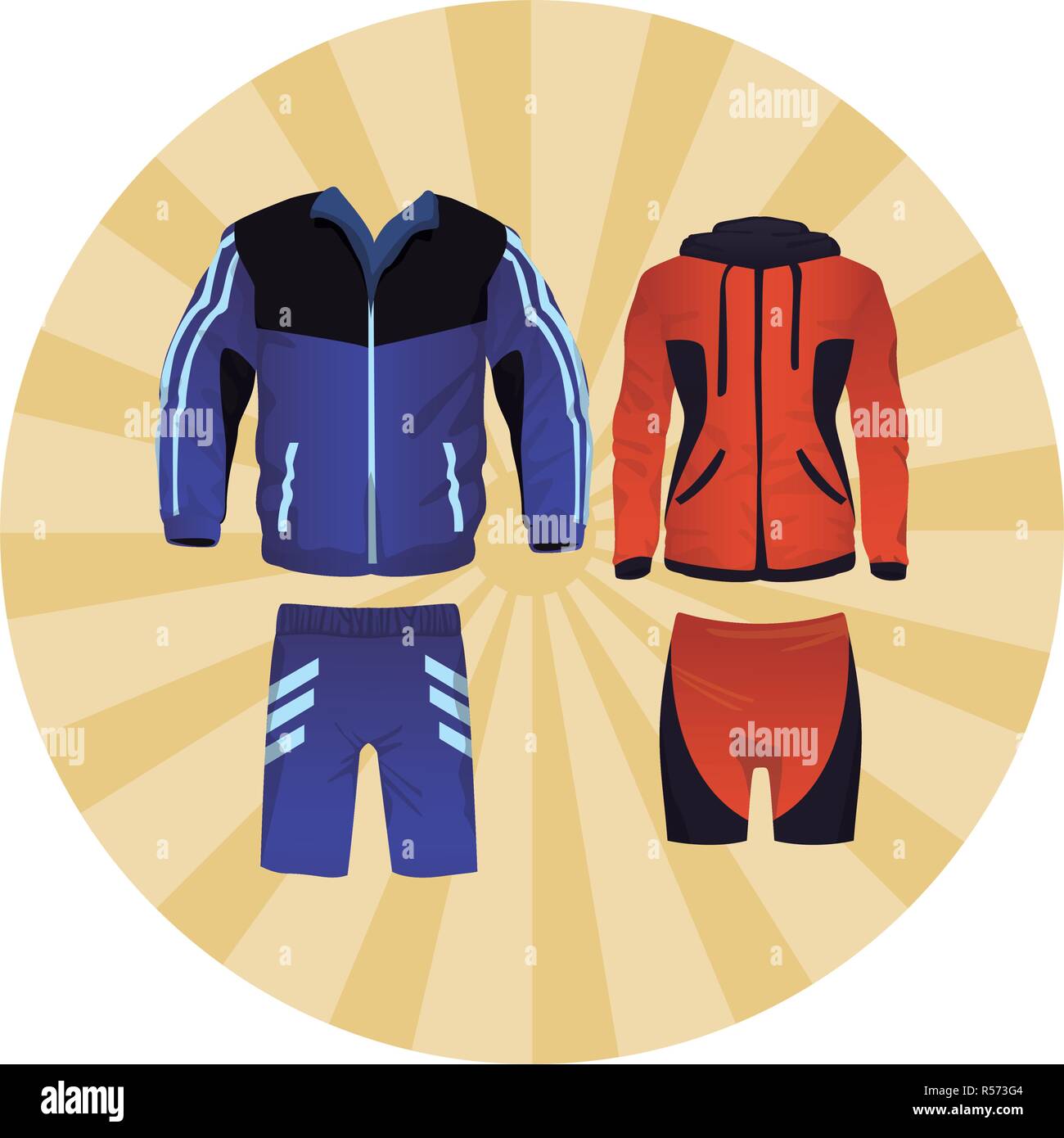 Sport fitness suit Illustrazione Vettoriale