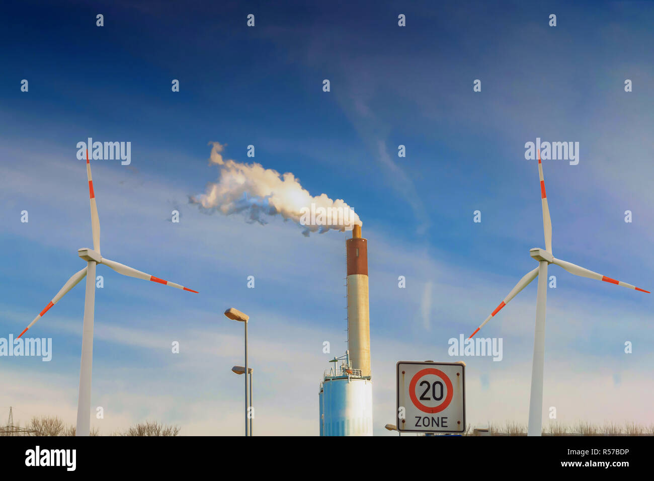 Energia sostenibile concetto combinati. Foto Stock