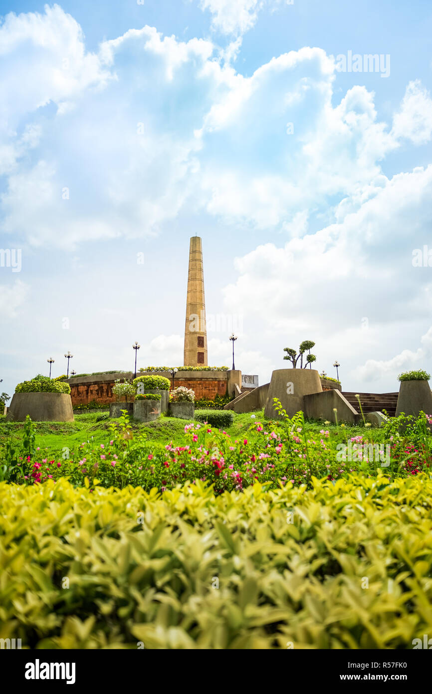 Vecchio Mulino statua nella Royal-avviato Pak Phanang Bacino del fiume per lo sviluppo di un progetto, Nakhon Si Thammarat, Thailandia. Foto Stock