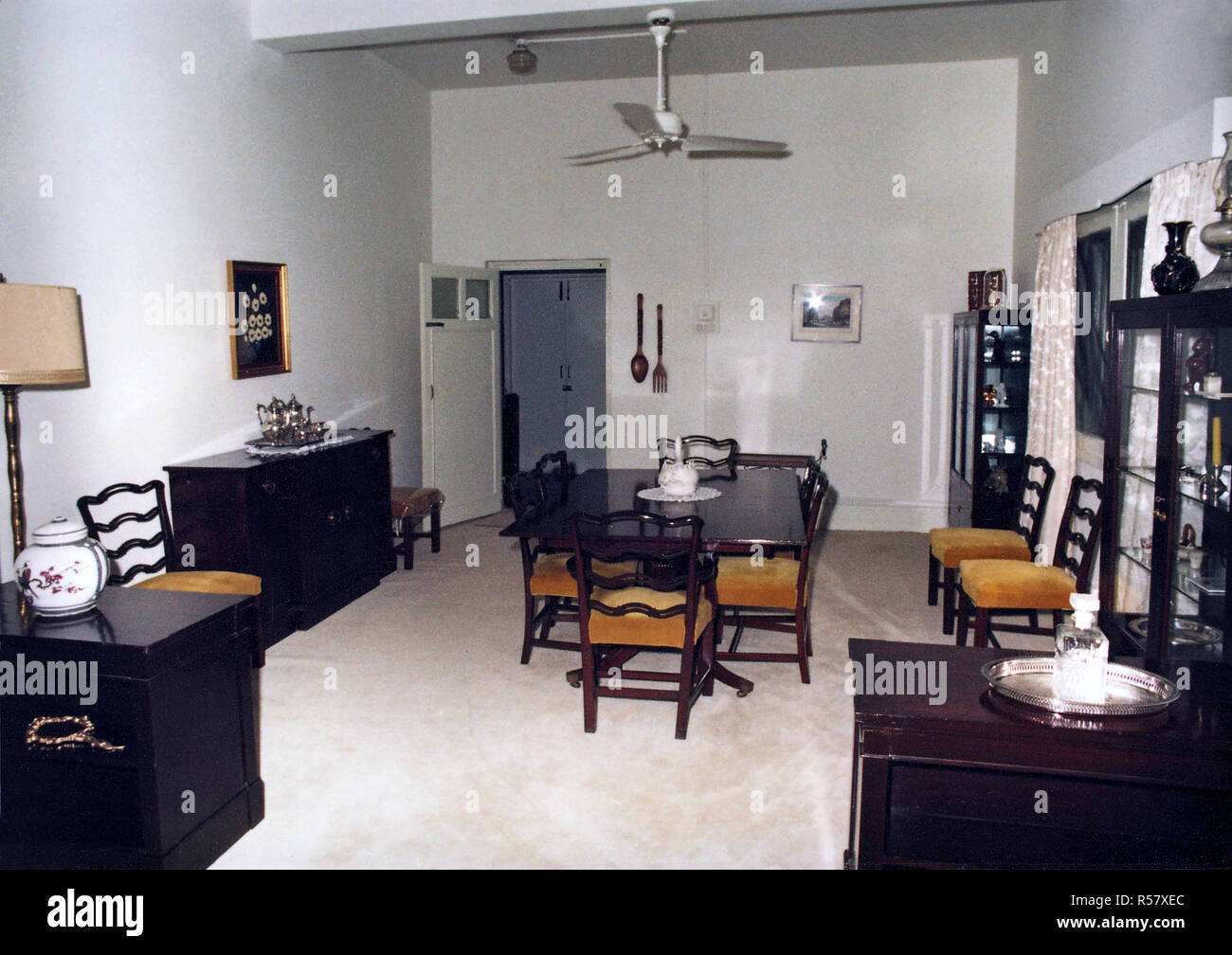 1977 Interior Karachi allegato Edificio per uffici - sala da pranzo Foto Stock