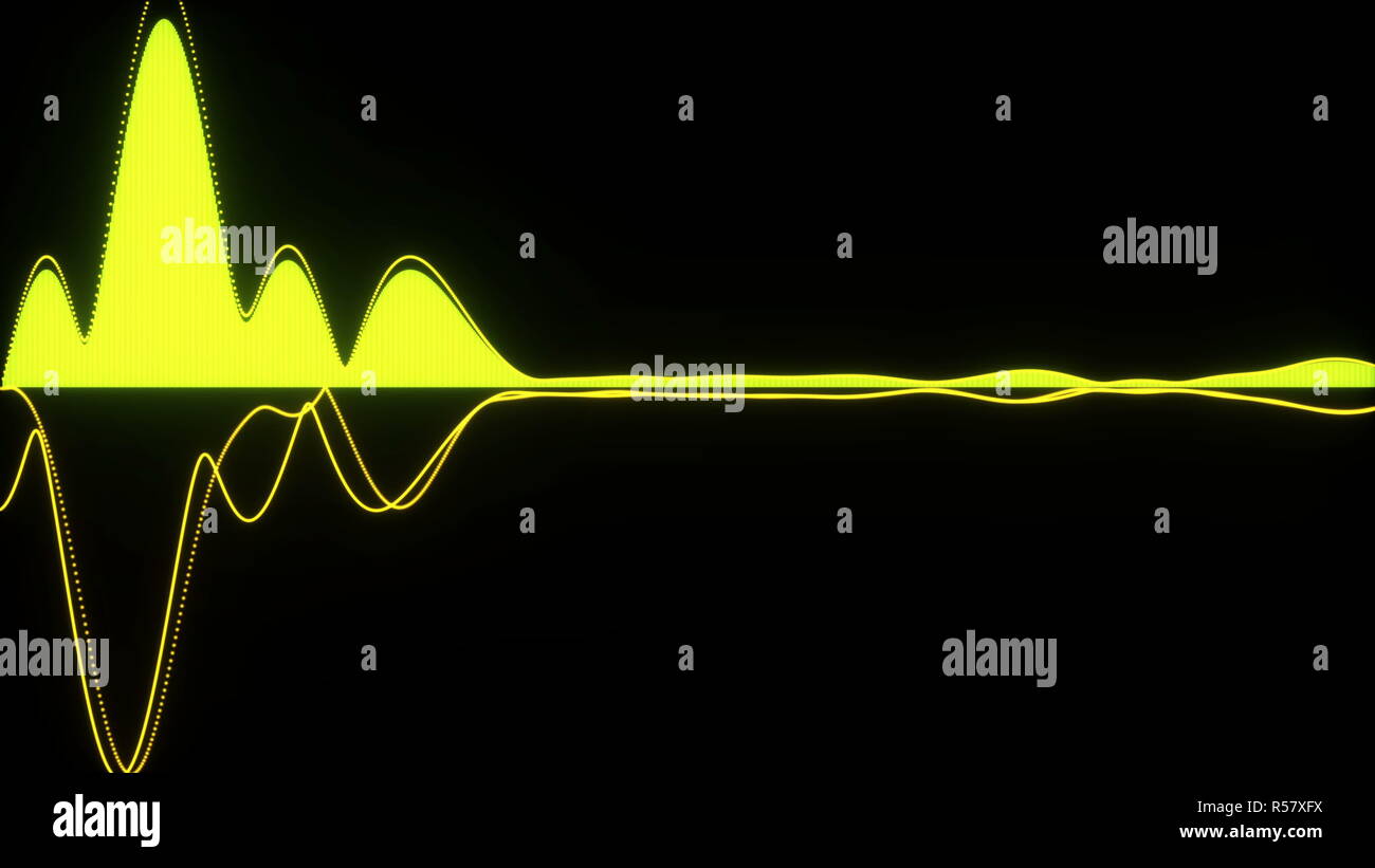Audio forme d'onda diagrammi di sfondo equalizzatore rendering 3D Foto Stock