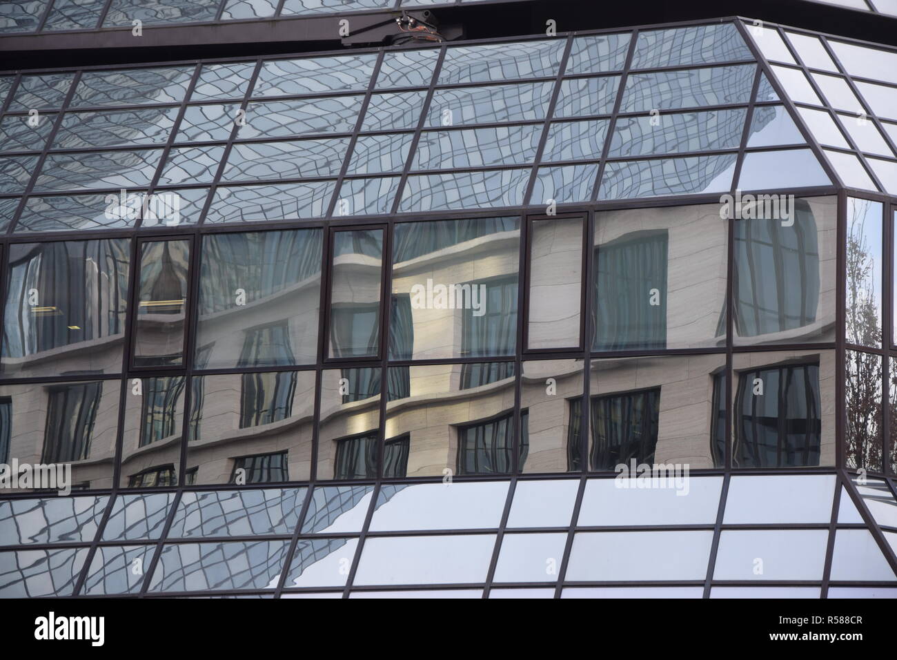 La riflessione di Francoforte Foto Stock
