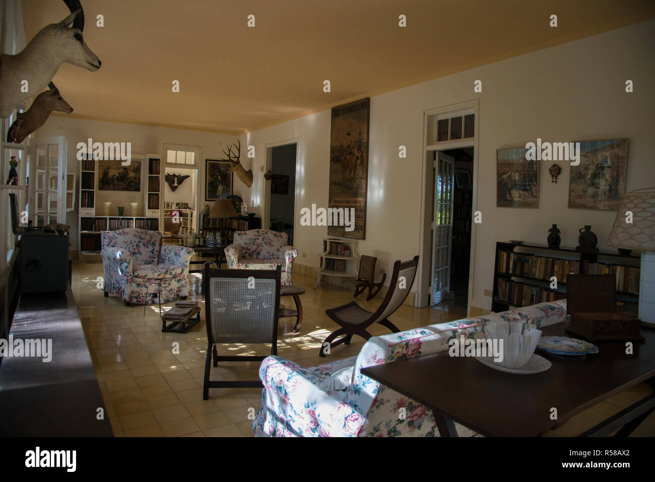 Ernest Hemingway livingroom principale. Foto Stock