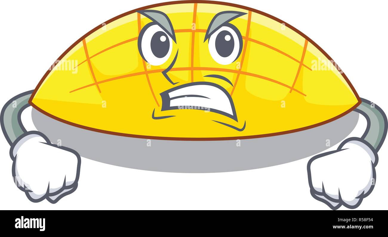 Arrabbiato slice mang sulla forma caharacter Illustrazione Vettoriale