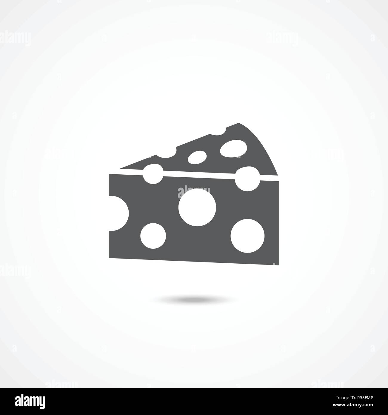 Formaggio icona piatta Illustrazione Vettoriale