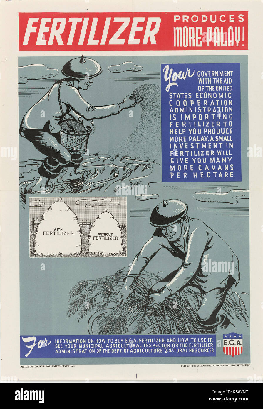 7 30 1951 Stati Uniti Manifesti Di Propaganda Negli Anni Cinquanta A Asia Eca Poster Di Fertilizzante Foto Stock Alamy