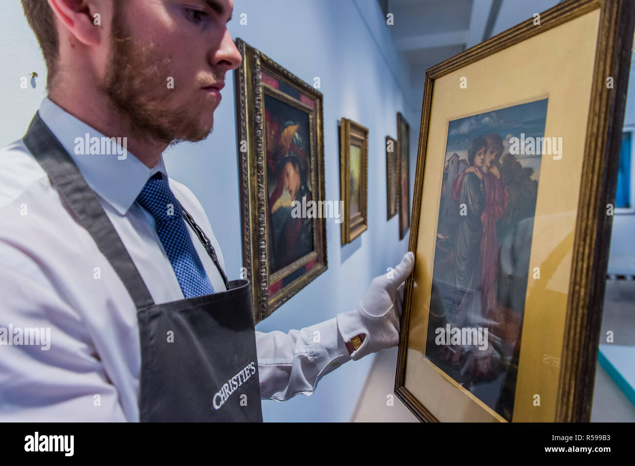 Londra, Regno Unito. 30 Nov 2018. Sir Edward Coley Burne-Jones, Bt., A.R.A., R.W.S., amore dissimulata come motivo, preventivo GBP 40.000 - GBP 60.000 - Classic settimana a Christies King Street. Credito: Guy Bell/Alamy Live News Foto Stock