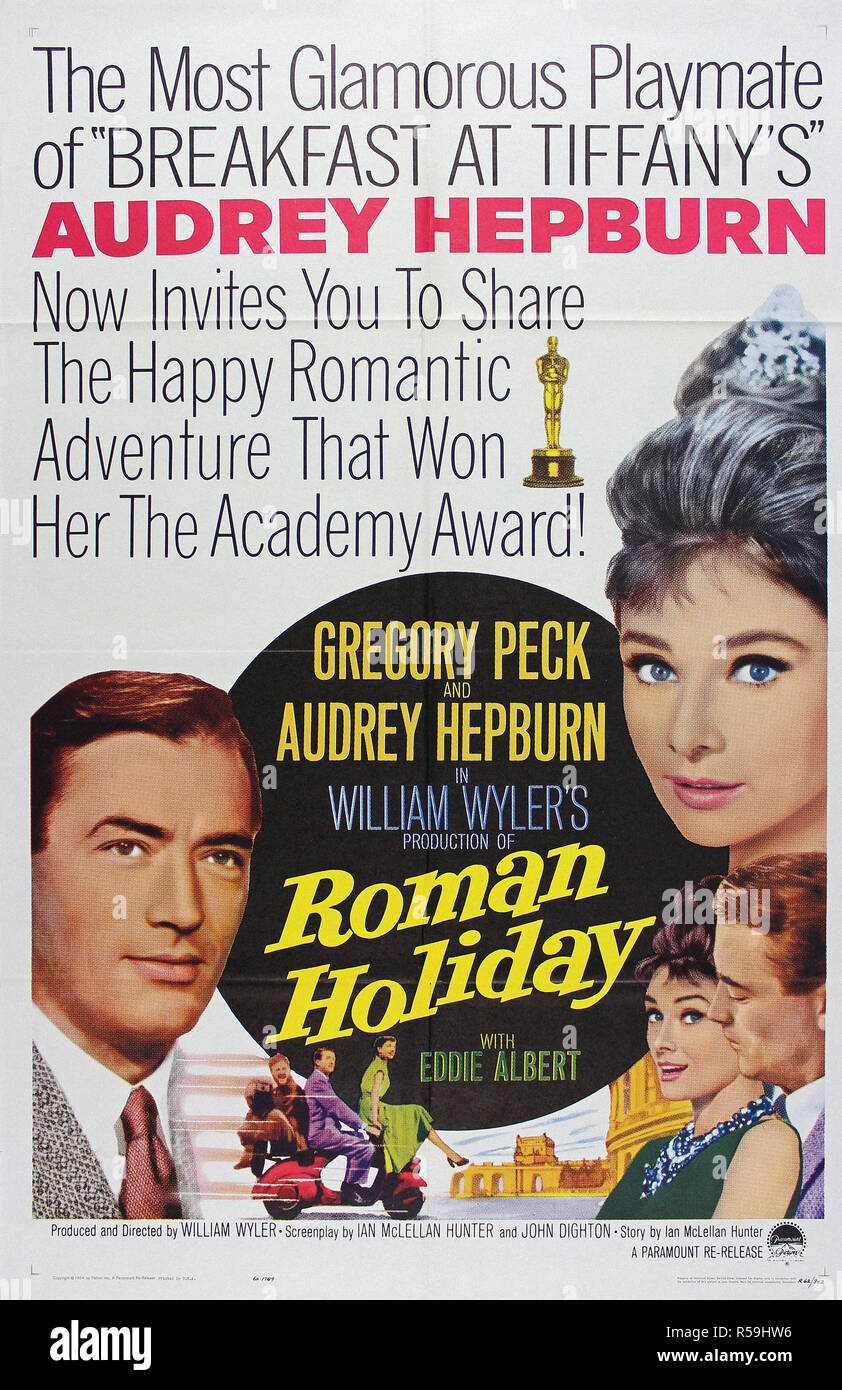 Vacanze romane - originale poster del filmato Foto Stock