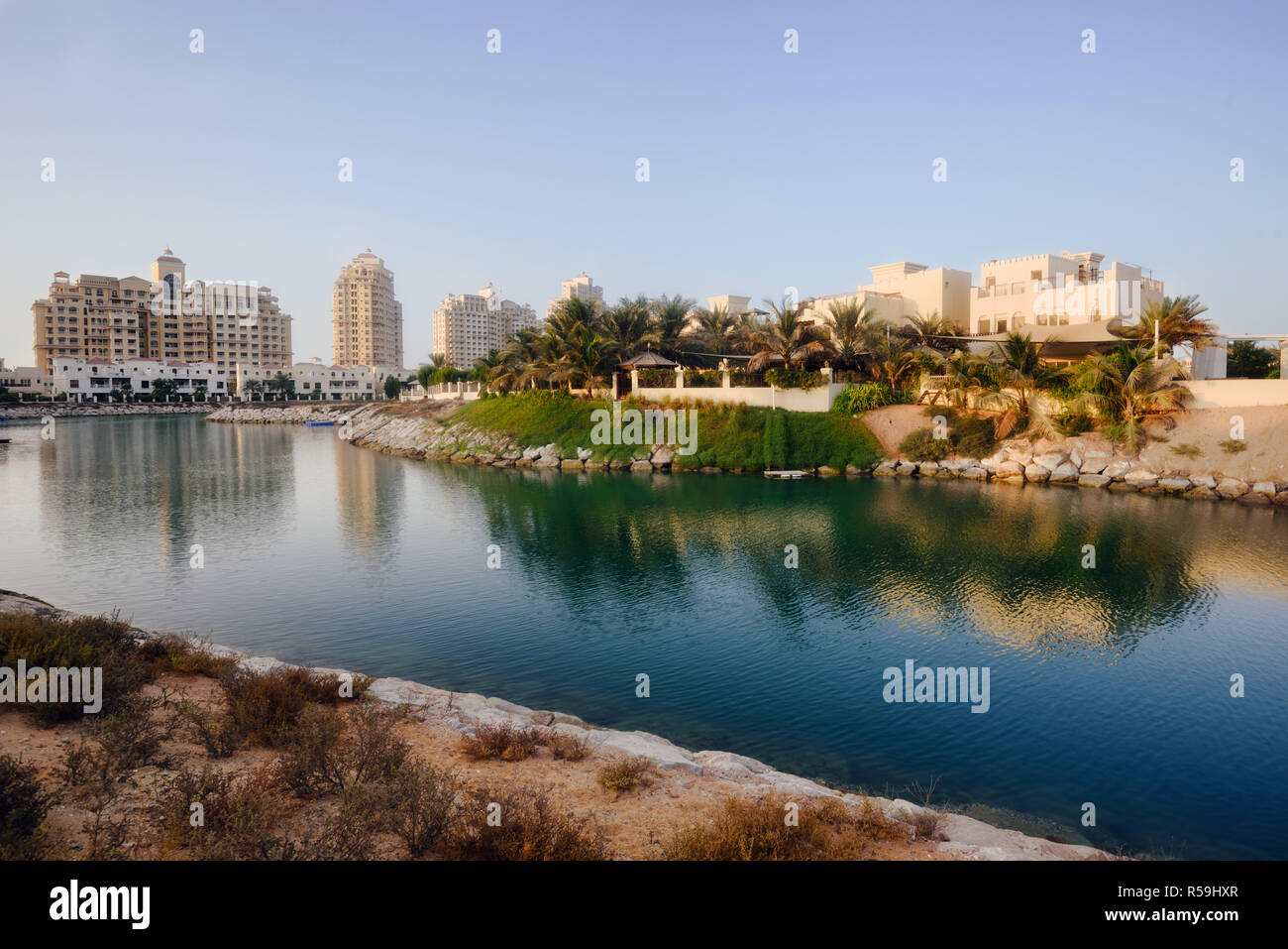 Al Hamra Village di Sunrise Foto Stock