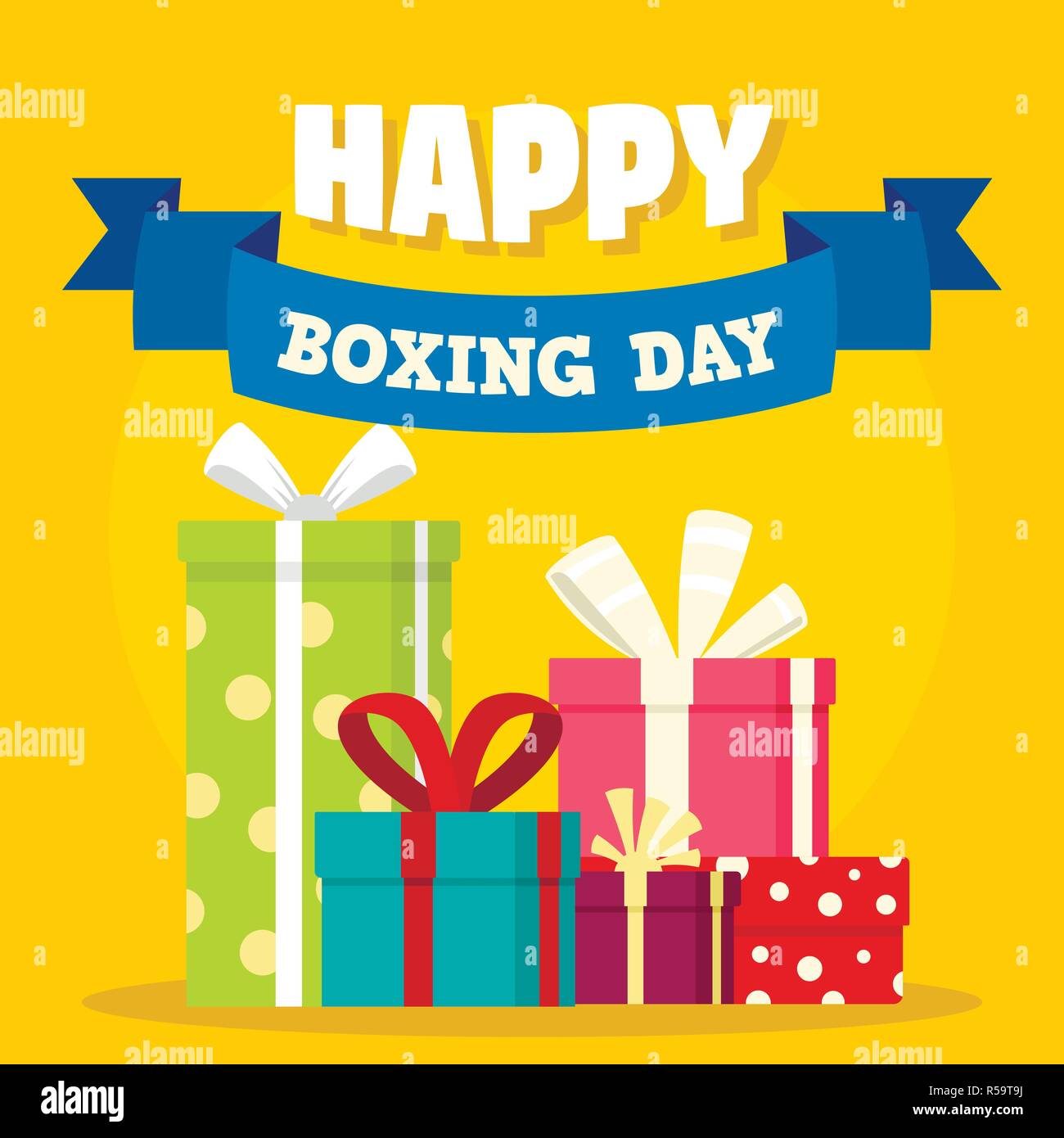 Boxing day concetto dello sfondo. Illustrazione piana di boxing day vettore sfondo concept per il web design Illustrazione Vettoriale