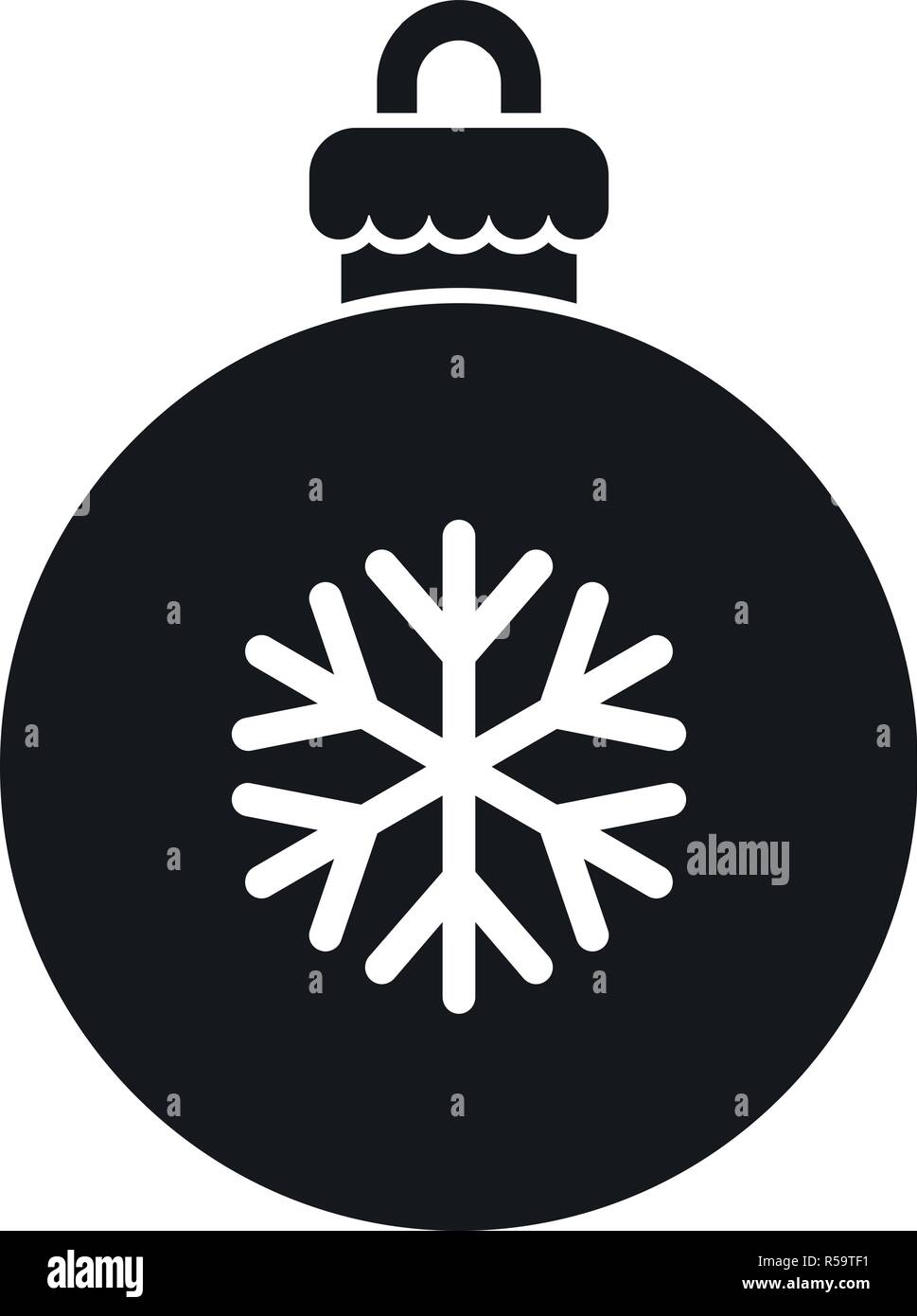 Albero di Natale la sfera e la relativa icona. Semplice illustrazione dell albero di natale sfera icona vettoriali per il web design isolato su sfondo bianco Illustrazione Vettoriale