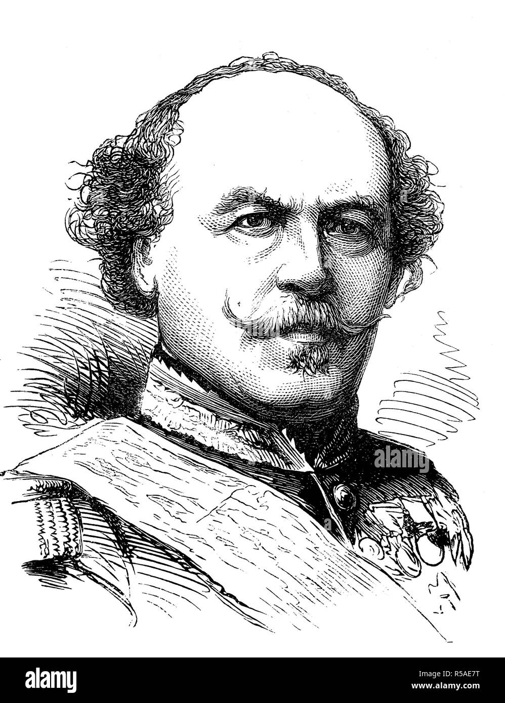 Francois Marcellin certo de Canrobert, nato Francois certo de Canrobert, 27 giugno 1809, 28 gennaio 1895, maresciallo francese Foto Stock