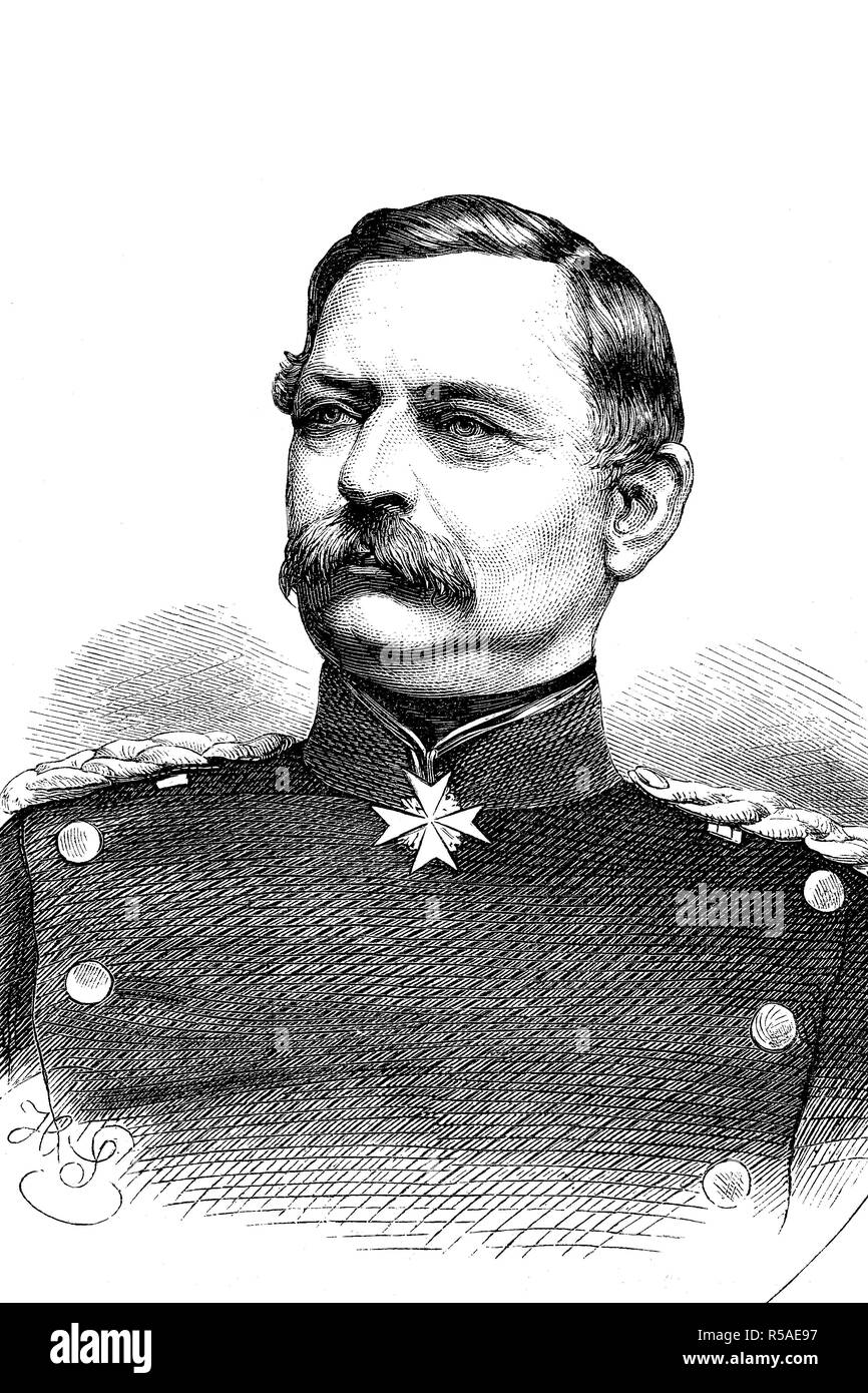 Arnold Karl Georg von Kameke, 14 aprile 1817, 12 ottobre 1893, generale della fanteria e ministro della guerra Foto Stock