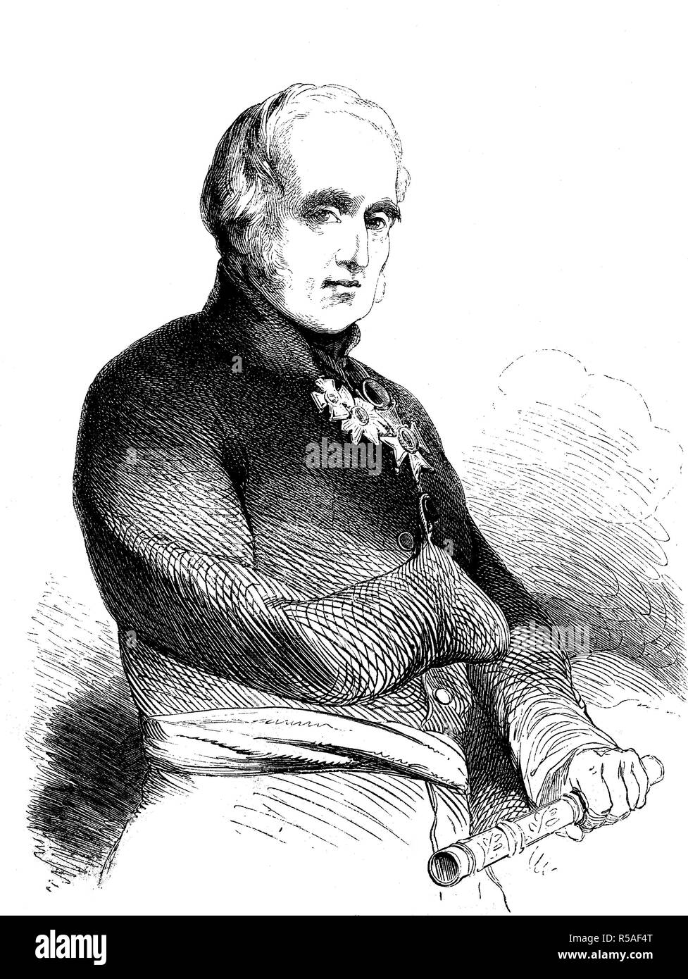 Maresciallo di Campo FitzRoy James Henry Somerset, primo Baron Raglan, 30 settembre 1788, 28 giugno 1855, conosciuto prima 1852 come signore FitzRoy Foto Stock