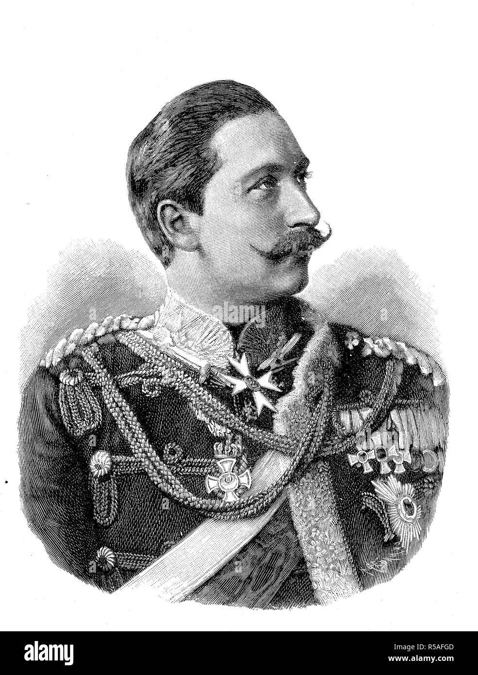 Ritratto di Wilhelm II, nome completo Friedrich Wilhelm Victor Alberto di Prussia, 27 gennaio 1859, Giugno 4, 1941, Imperatore Tedesco Foto Stock