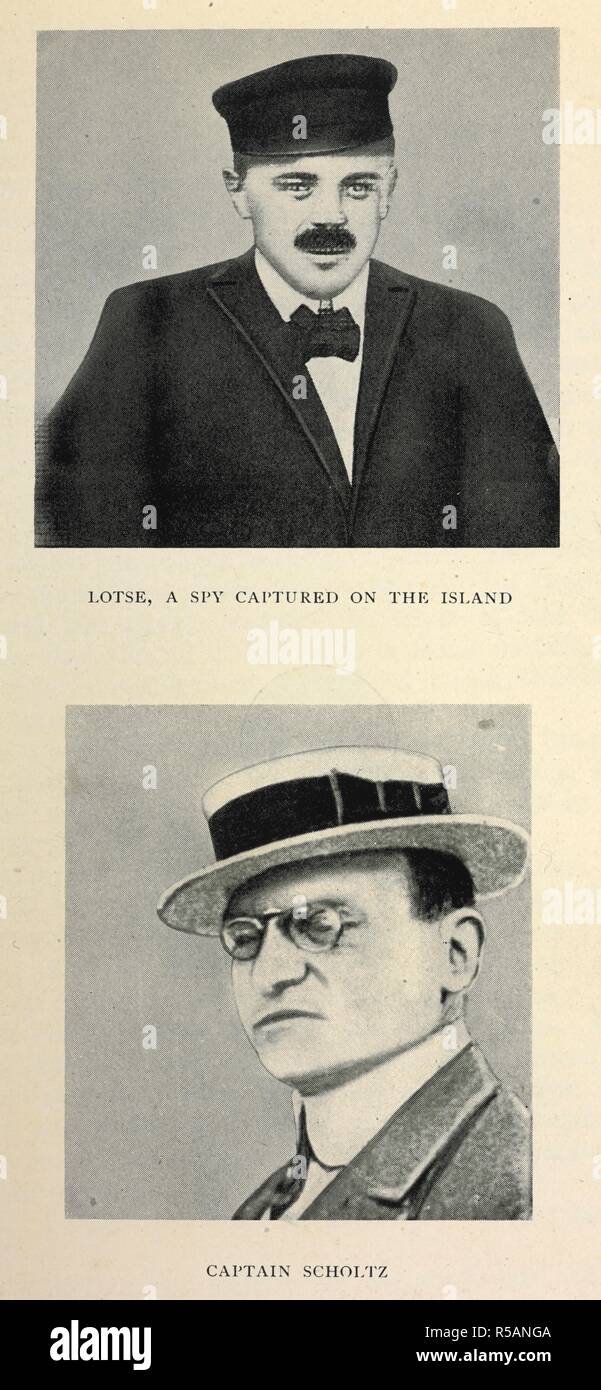 Lotse, una spia catturato sull'isola". Capitano Scholtz'. Lotse era un commerciante che vivono in Heliogoland. L'autore sostiene di avere lo ha intrappolato nel passaggio di segreti. Egli è stato condannato a dieci anni di servitù penale. Secondo l'autore, Catpain Scultz era un esercito tedesco office sedotto da un francese di spy, Jane Durieux, nel passaggio di informazioni militari. Fu corte-martialled, e spy è stata lasciata sfuggire, per evitare uno scandalo. . Steinhauer, il Kaiser a Master Spy. La storia raccontata da se stesso. A cura di S. T. Felstead, ecc. [Con piastre, inclusi i ritratti.]. Londra : John Lane, 1930. Fonte: 01 Foto Stock