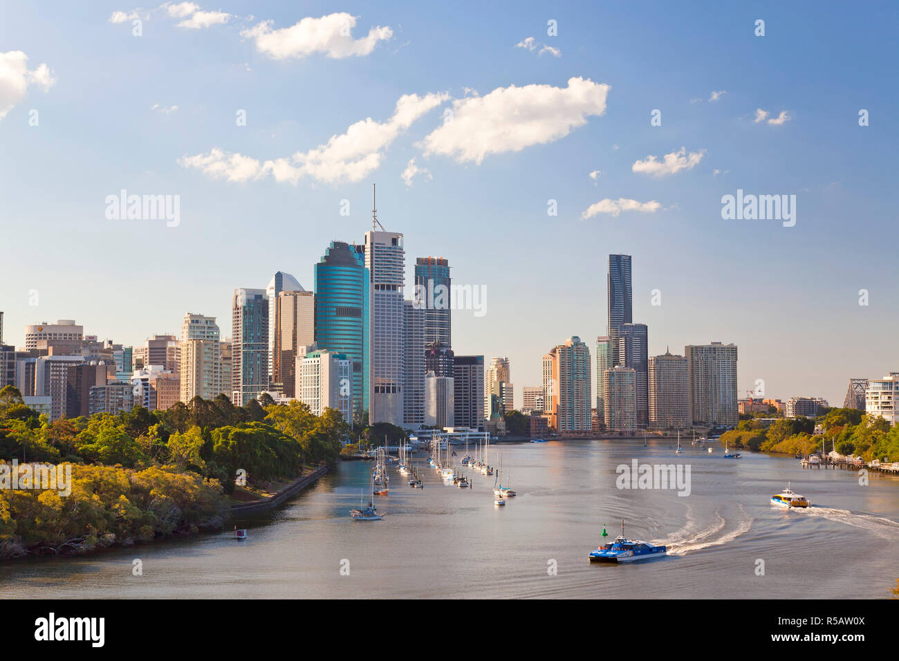 City center & Central Business District skyline, Brisbane, Queensland, Australia Foto Stock