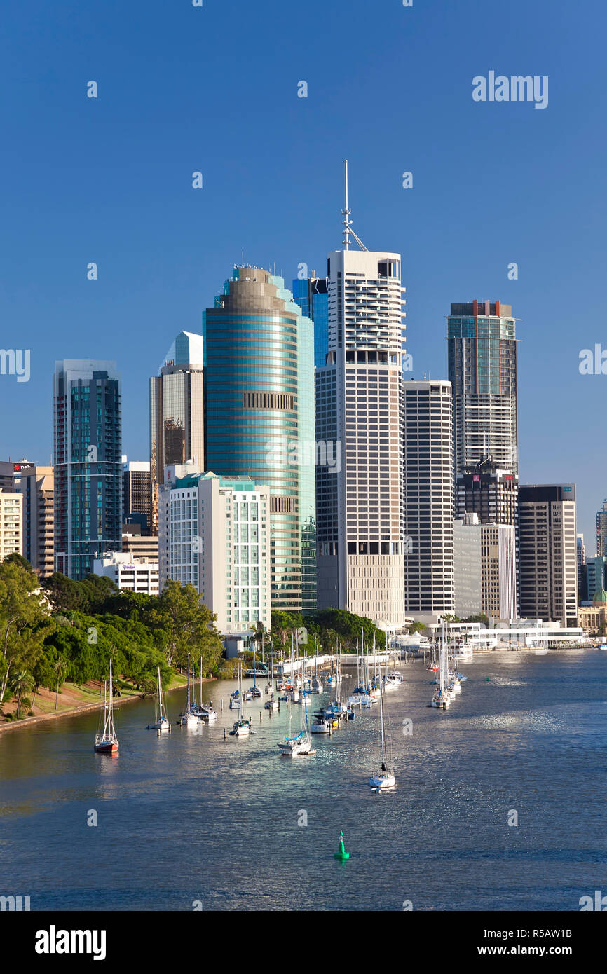 Lo skyline di Brisbane, Queensland, Australia Foto Stock