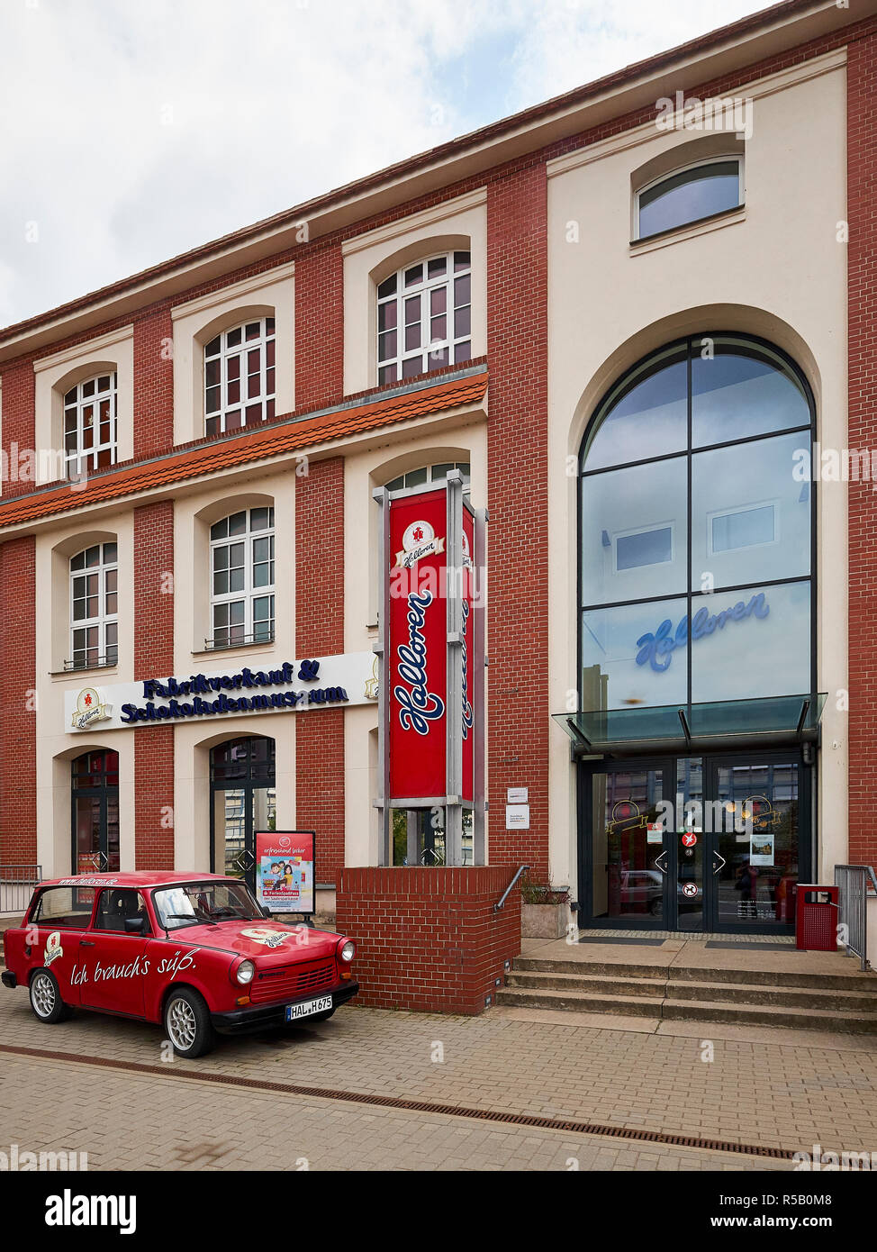 Halloren Chocolate Factory, Halle / Saale, Sassonia-Anhalt, Germania Foto Stock
