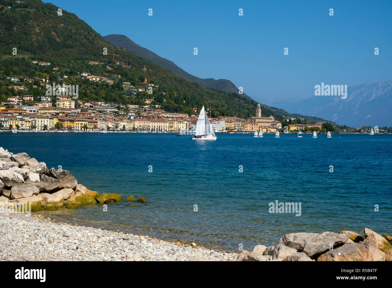 Salò Lago di Garda, provincia di Brescia, Lombardia, Italia Foto Stock