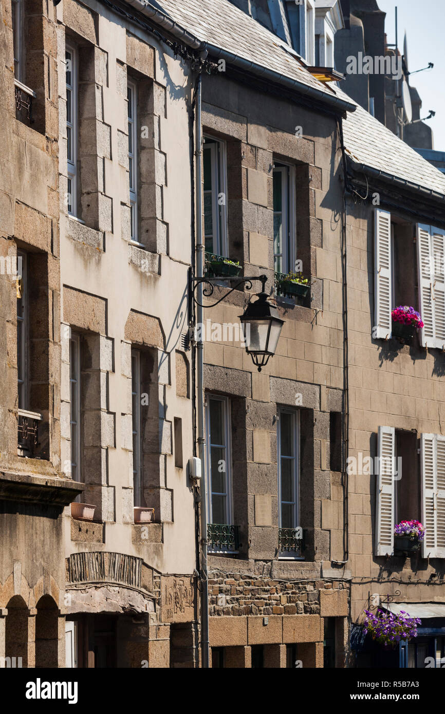 Francia, regione della Normandia, Manche Department, Granville Haut Ville, Città Alta, edifici Foto Stock