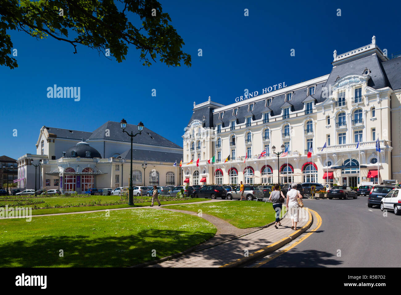 Francia, regione della Normandia, Dipartimento di Calvados, D-Day spiagge, Cabourg, il Grand Hotel Foto Stock