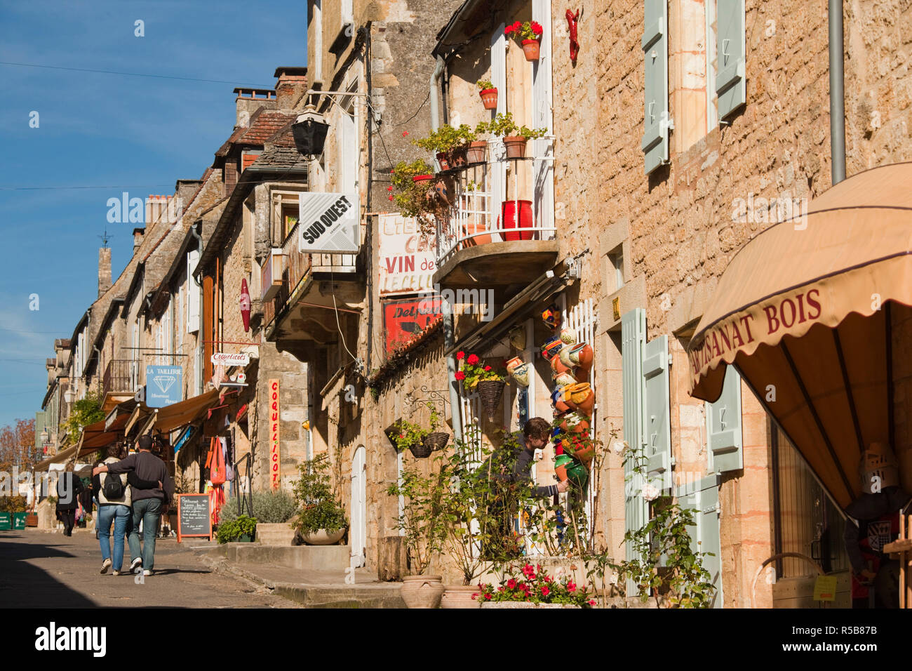 Valle Del Fiume Di Dordogne, Francia Immagine Stock - Immagine di paese