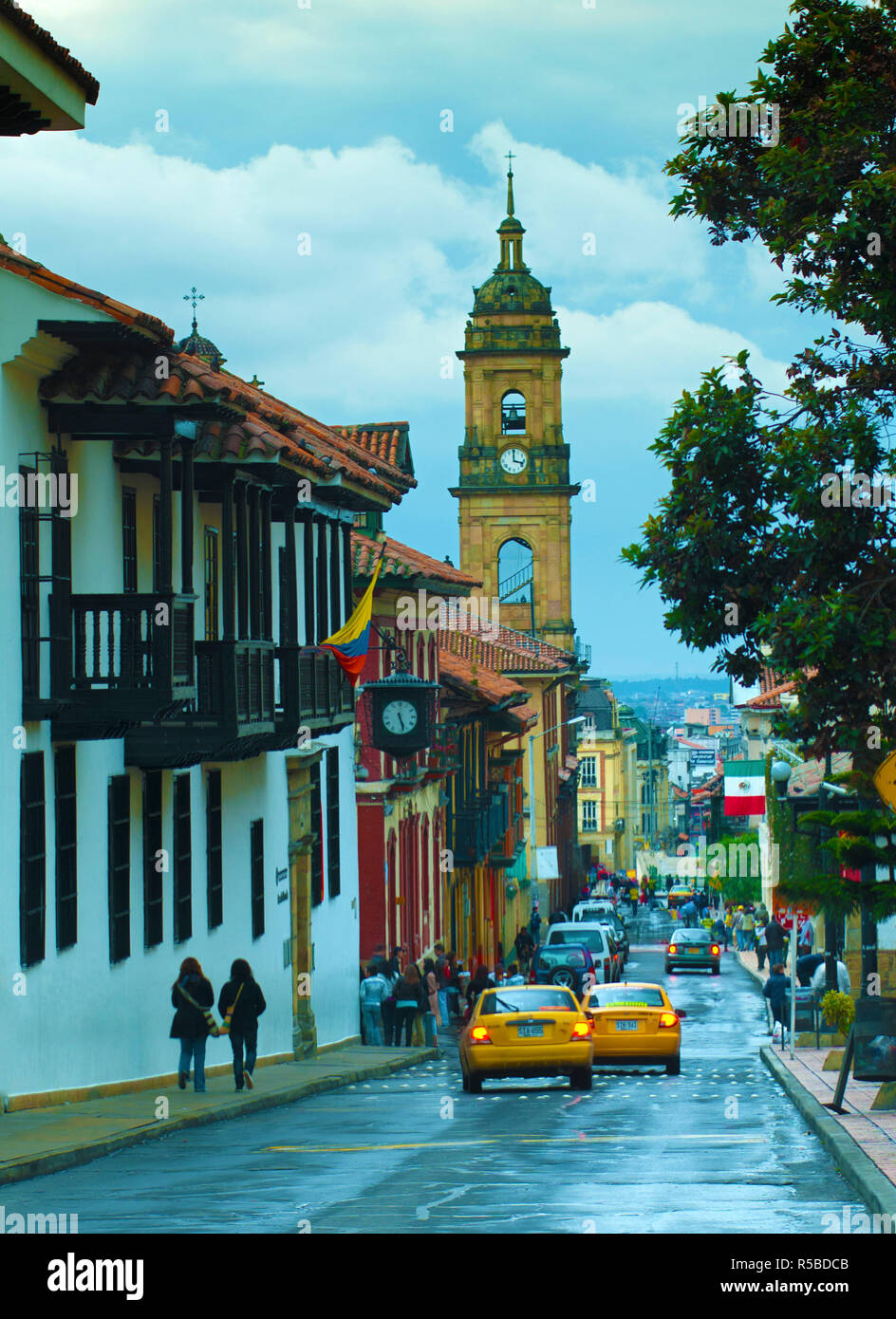 La Colombia, Bogotà, Torre della Catedral Primada, Calle 11, Bogotà Museo di menta Foto Stock