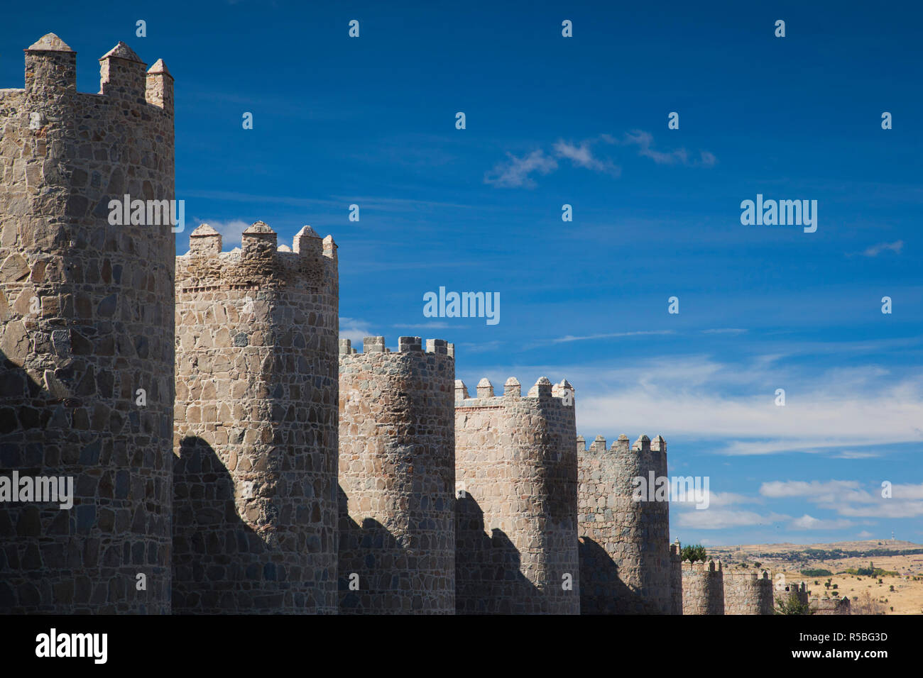 Spagna, Castilla y Leon Regione, Provincia di Avila, Avila, Las Murallas, mura Foto Stock
