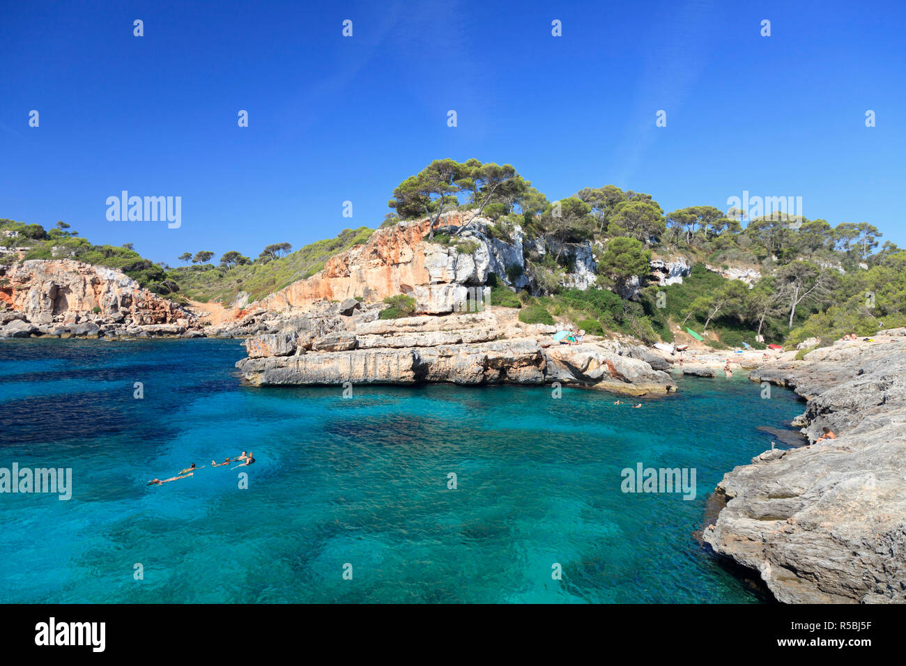 Isole Baleari Spagna Maiorca Cala S'Almonia Beach Foto Stock