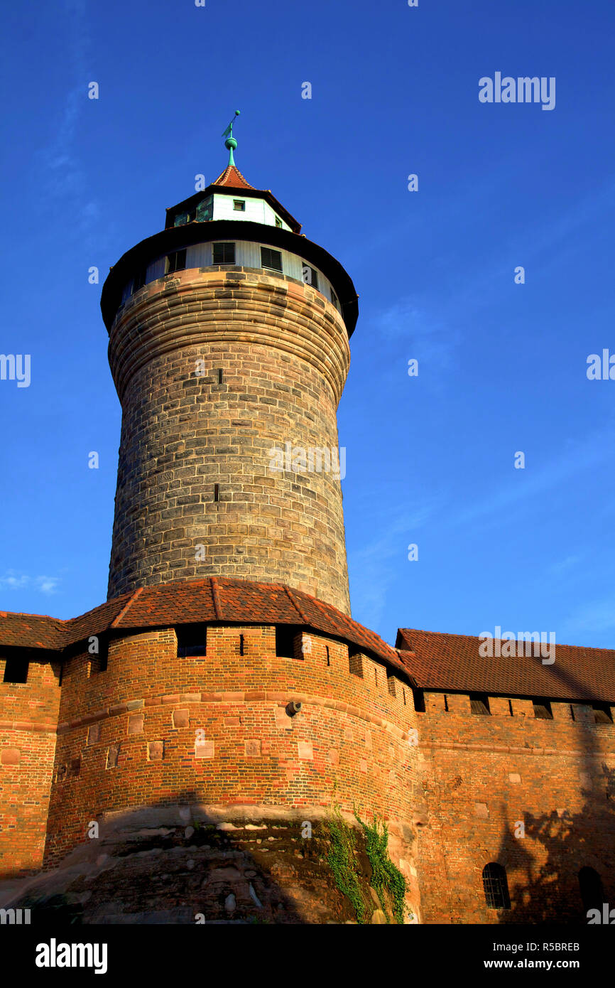 Torre Sinwell, Castello di Norimberga, Norimberga, Baviera, Germania Foto Stock