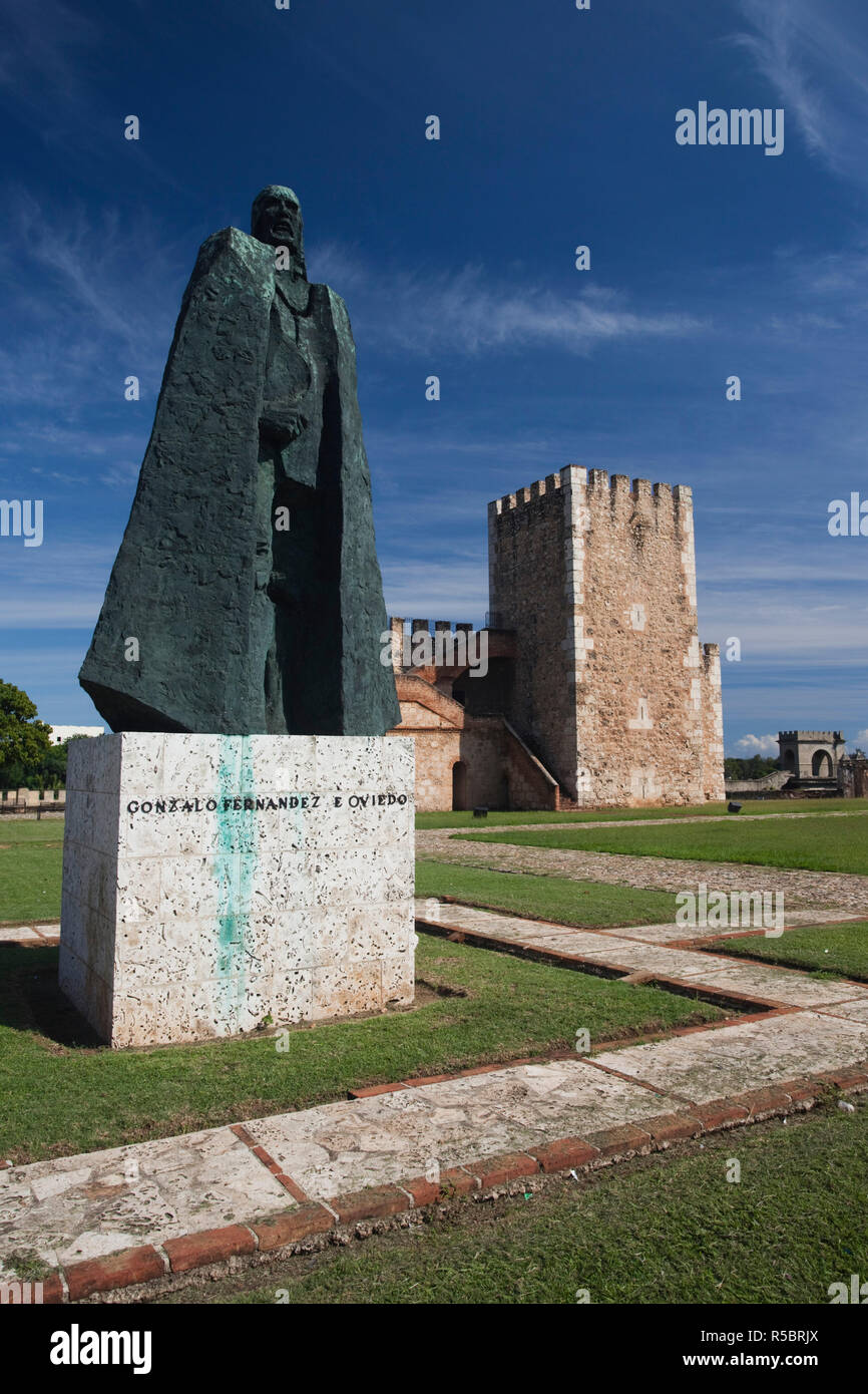 Repubblica Dominicana, Santo Domingo, Zona Colonial, Fortaleza Ozama, coloniale più antico edificio militare nel Nuovo Mondo, b.1502 Foto Stock