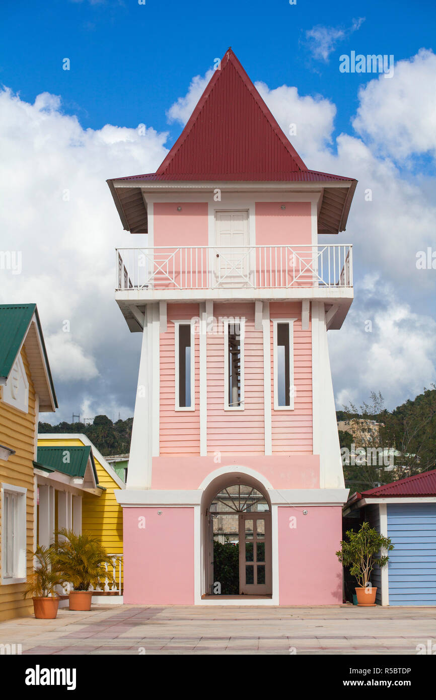 Repubblica Dominicana, Est della penisola di Samana, Samana, Malecon, Plaza Pueblo Principe shopping plaza Foto Stock