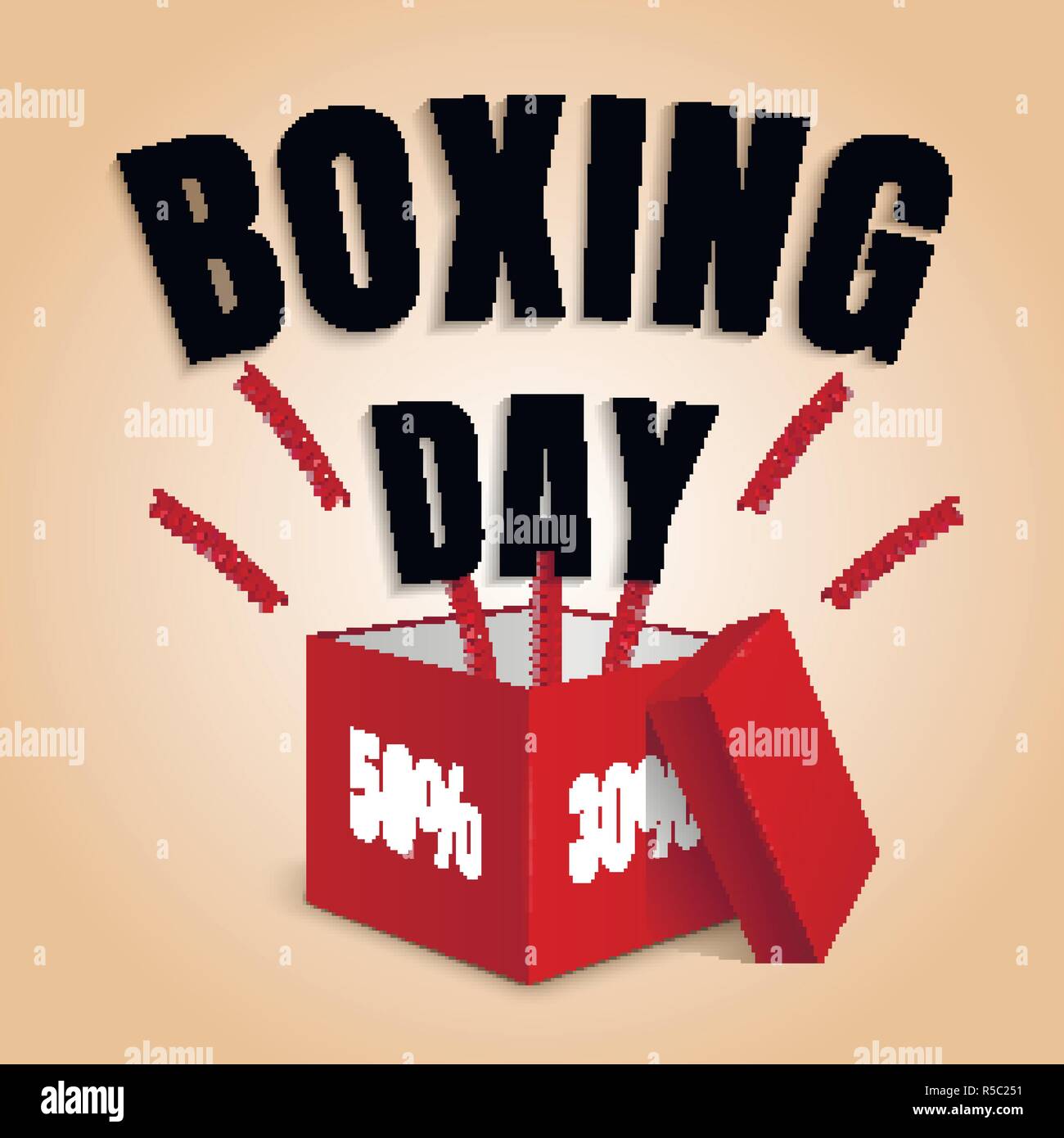 Boxing day concetto dello sfondo. Illustrazione realistica di boxing day vettore sfondo concept per il web design Illustrazione Vettoriale