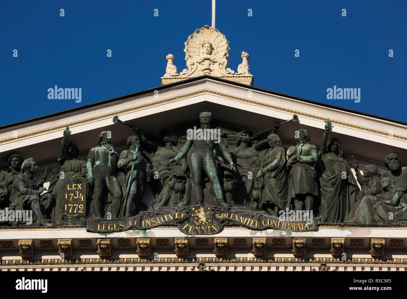 Finlandia, Helsinki, la Piazza del Senato, casa dell'edificio Estates Foto Stock