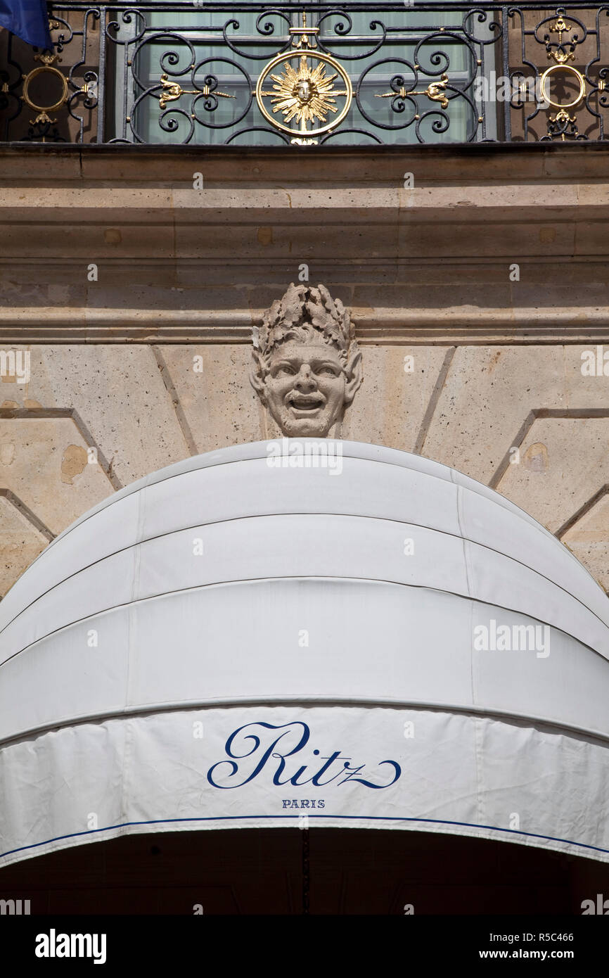 Ritz Hotel, Place Vendome, Parigi, Francia Foto Stock