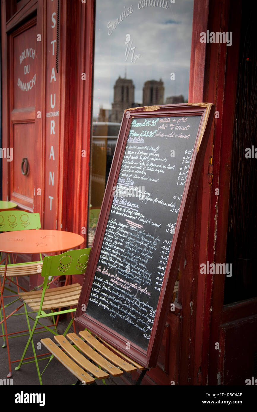 Cafe/ristorante, Rive Gauche, Paris, Francia Foto Stock