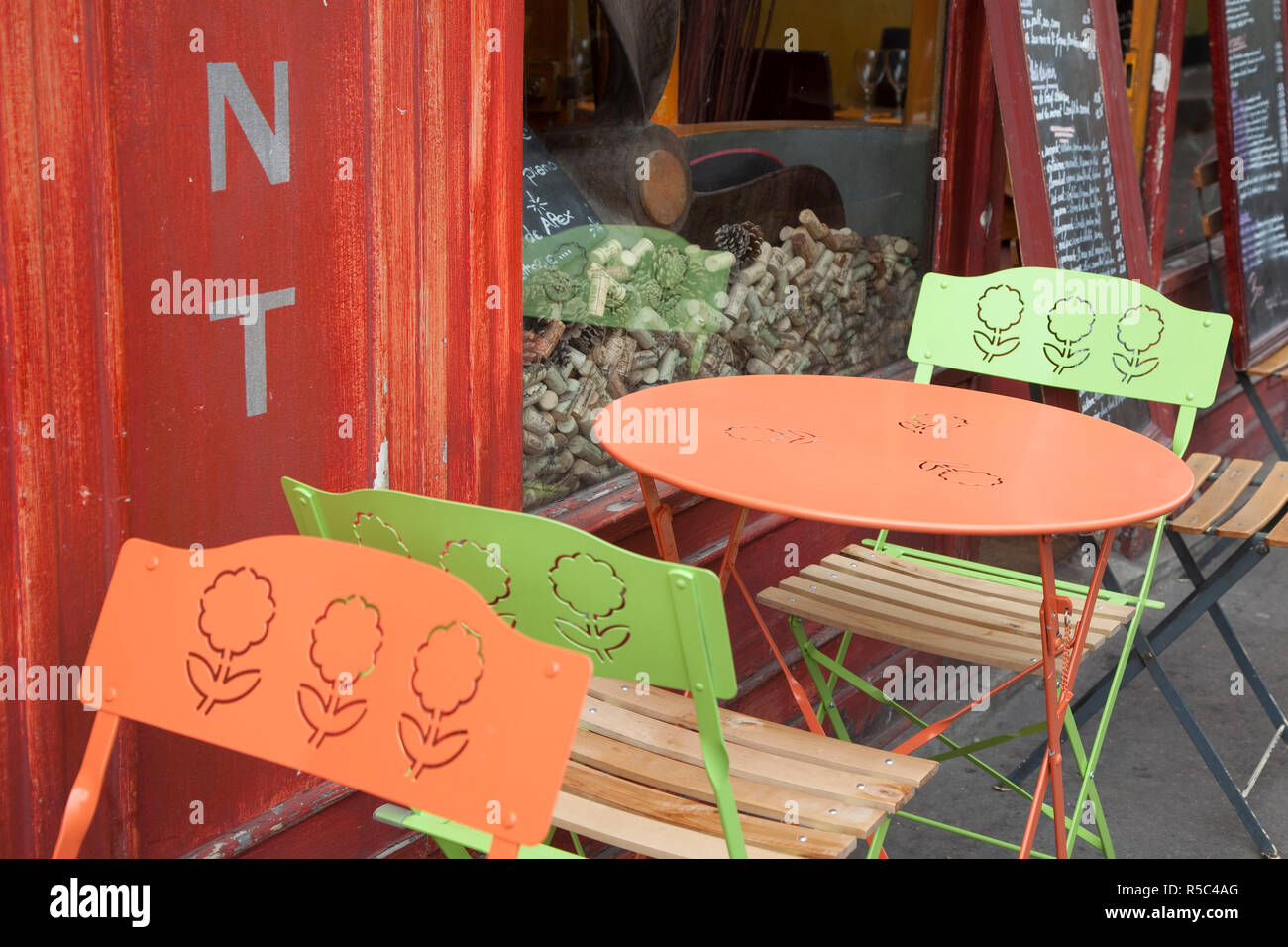 Cafe/ristorante, Rive Gauche, Paris, Francia Foto Stock